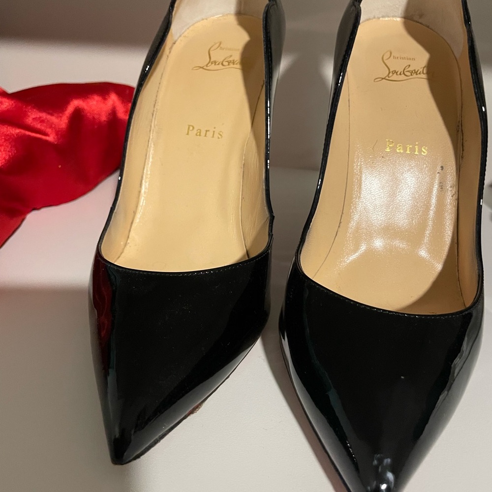 Christian Louboutin Black Patent Leather Pumps